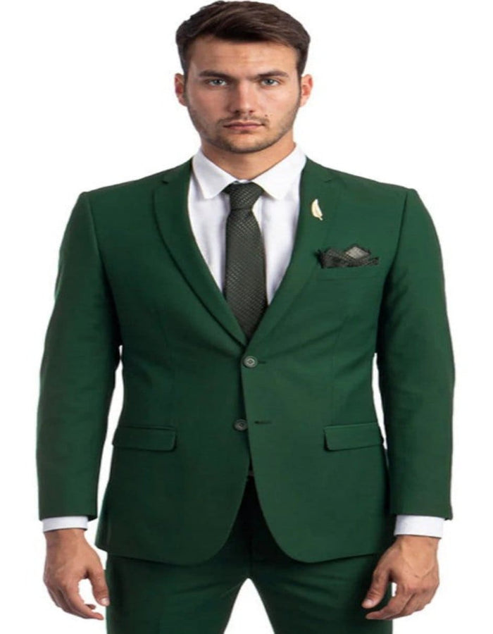 Men’s Emerald Green Slim Fit Wedding Suit, Groom and Groomsmen Formal Dress Suit