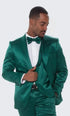 Emerald Green Satin Tuxedo Four Piece Set - Wedding - Prom