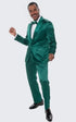 Emerald Green Satin Tuxedo Four Piece Set - Wedding - Prom