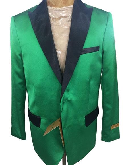 Mens Green Color Casual Blazer