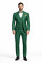 SKU#JA61583 Emerald Green and Gold Tuxedo Suit