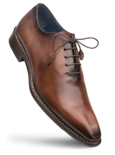Enterprise Brown Calfskin Balmoral by Mezlan – Classic Leather Dress Shoe Made in Spain
