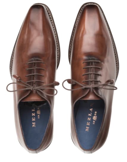 Enterprise Brown Calfskin Balmoral by Mezlan – Classic Leather Dress Shoe Made in Spain