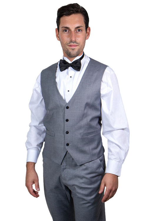 "Mens Stacy Adams Suit - Stacy Adams Suit Men's Grey Vested Shawl Lapel Tuxedo - One Button"
