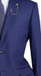 Nola Collection - Patriot Blue Regular Fit 2 Piece Suit Flat Front Pants with 2â€³ Elastic Waistband