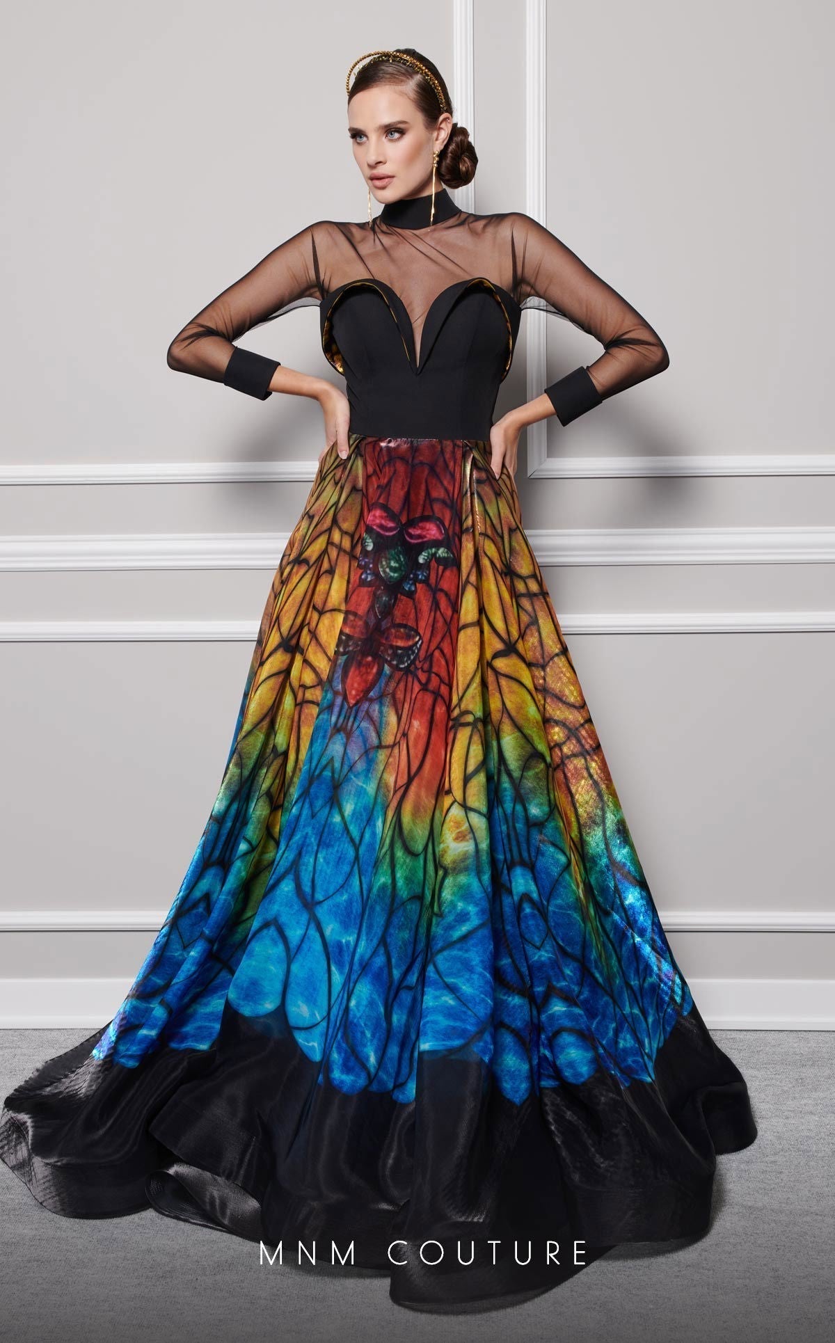 Fouad Sarkis F02825 Long Black Dress