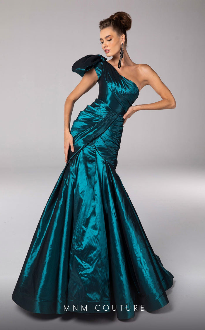Fouad Sarkis F02833 Olive One-Shoulder Mermaid Gown