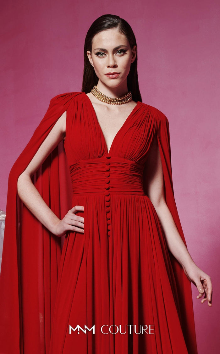 Fouad Sarkis F02845 Sleeveless V-Neck Gown