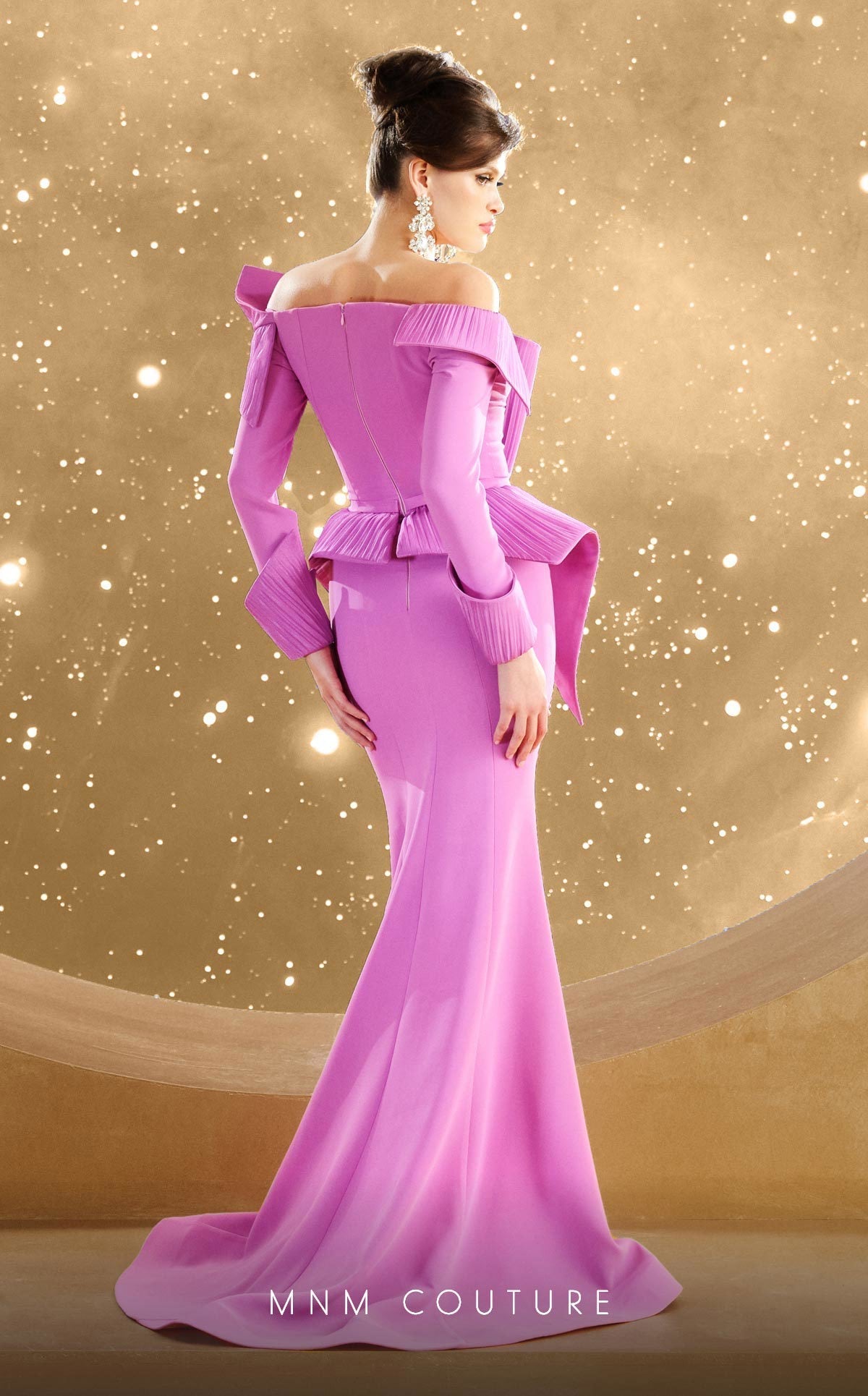 Fouad Sarkis Lilac Off-Shoulder Mermaid Dress