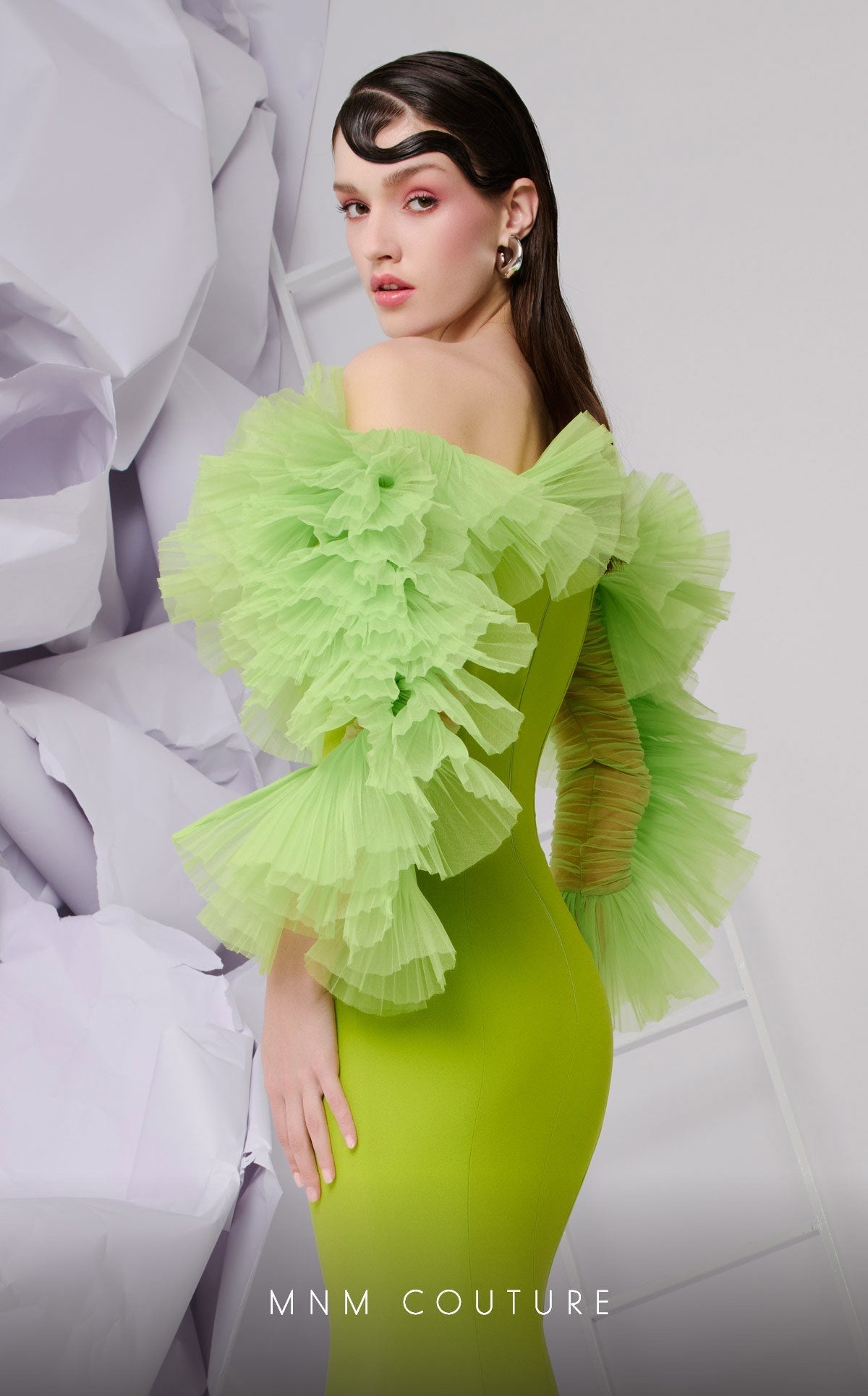 Fouad Sarkis F02850 Off-Shoulder Mermaid Gown