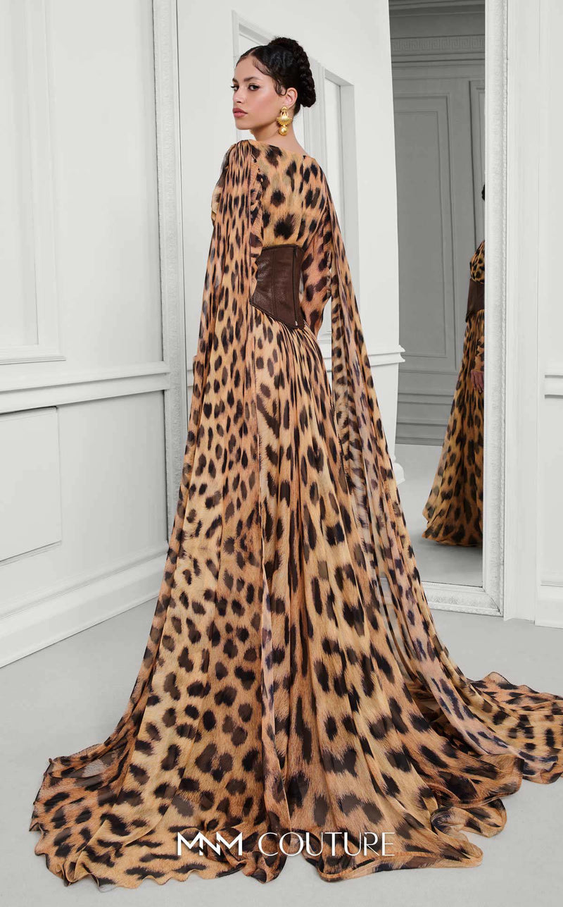 Fouad Sarkis F02921 Round Neck Evening Gown