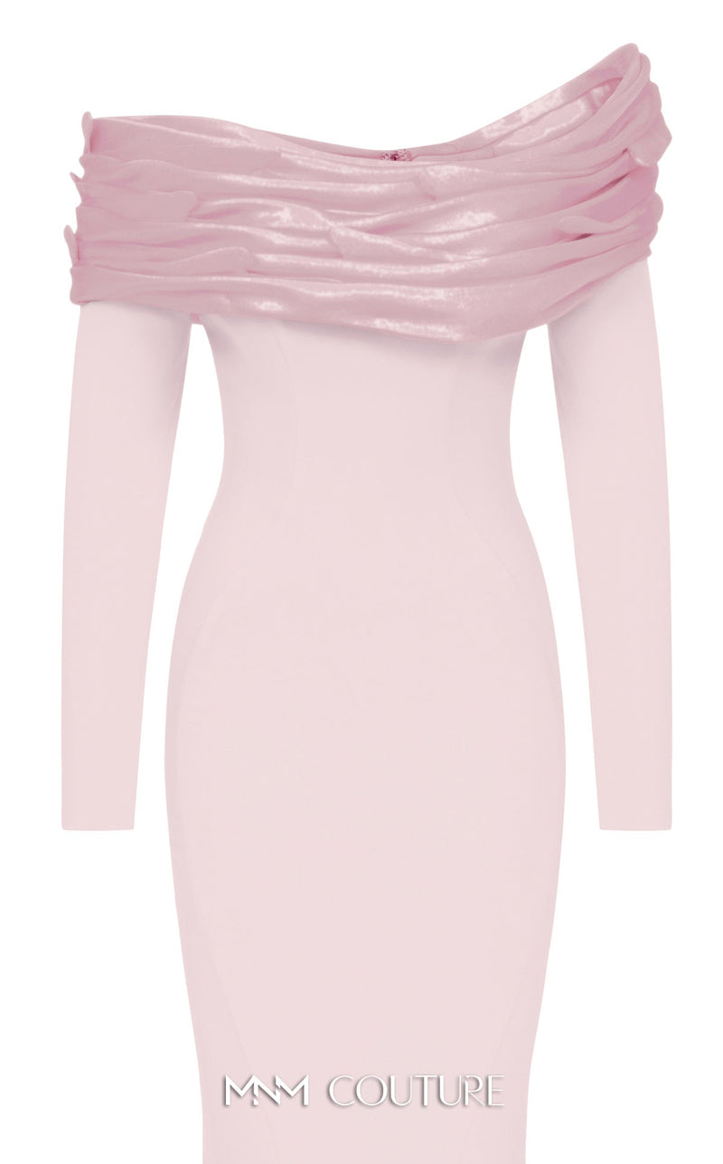 Fouad Sarkis Off-Shoulder Mermaid Gown in Fuchsia