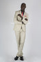 2 Button Notch Lapel Sand Slim Fit Suit FF2SV-4030