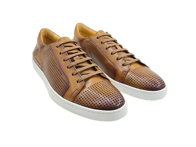 Carrucci Fashion Lace-up Leather Sneaker