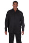 Mens Tone on Tone Pinstripe Leisure Set Walking Suit in Black