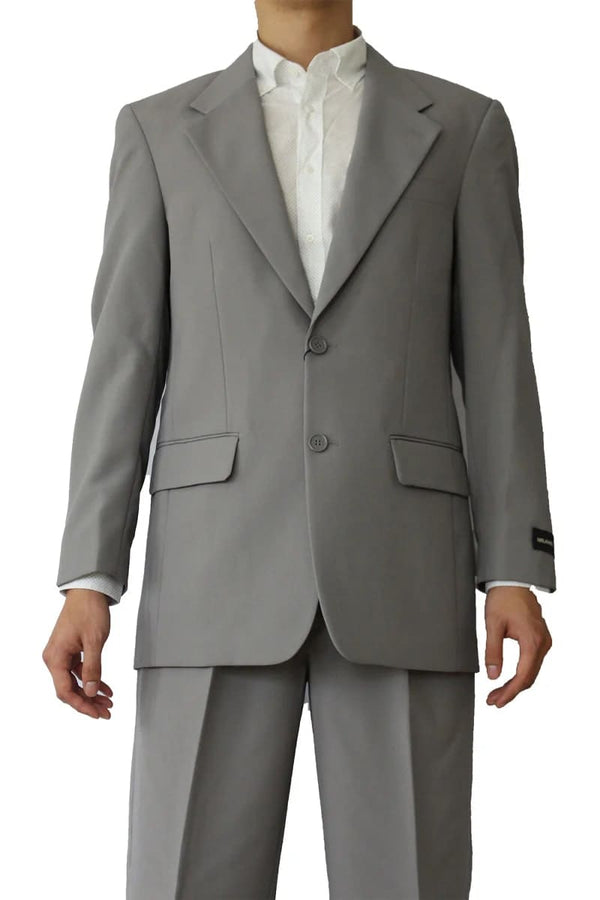 Mens 2 Button Polyester Fashion Suit in Grey