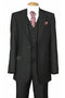 Black Tone on Tone Suit - Vested 2 Button Suit - Modern Fit Suit - Mini Shadow Stripe Suit