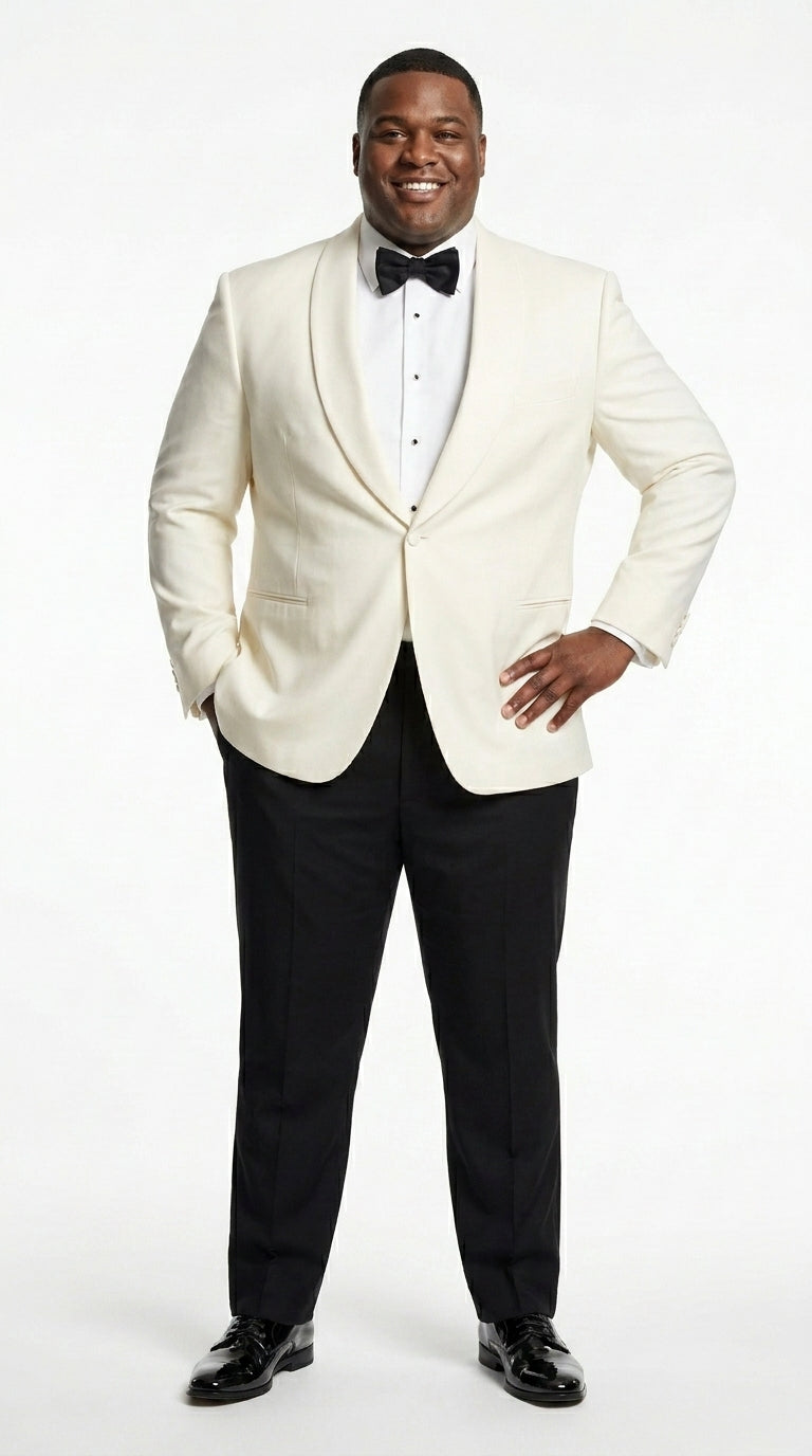 Men's James Bond Outfit Dinner Two Piece Ivory Tuxedo