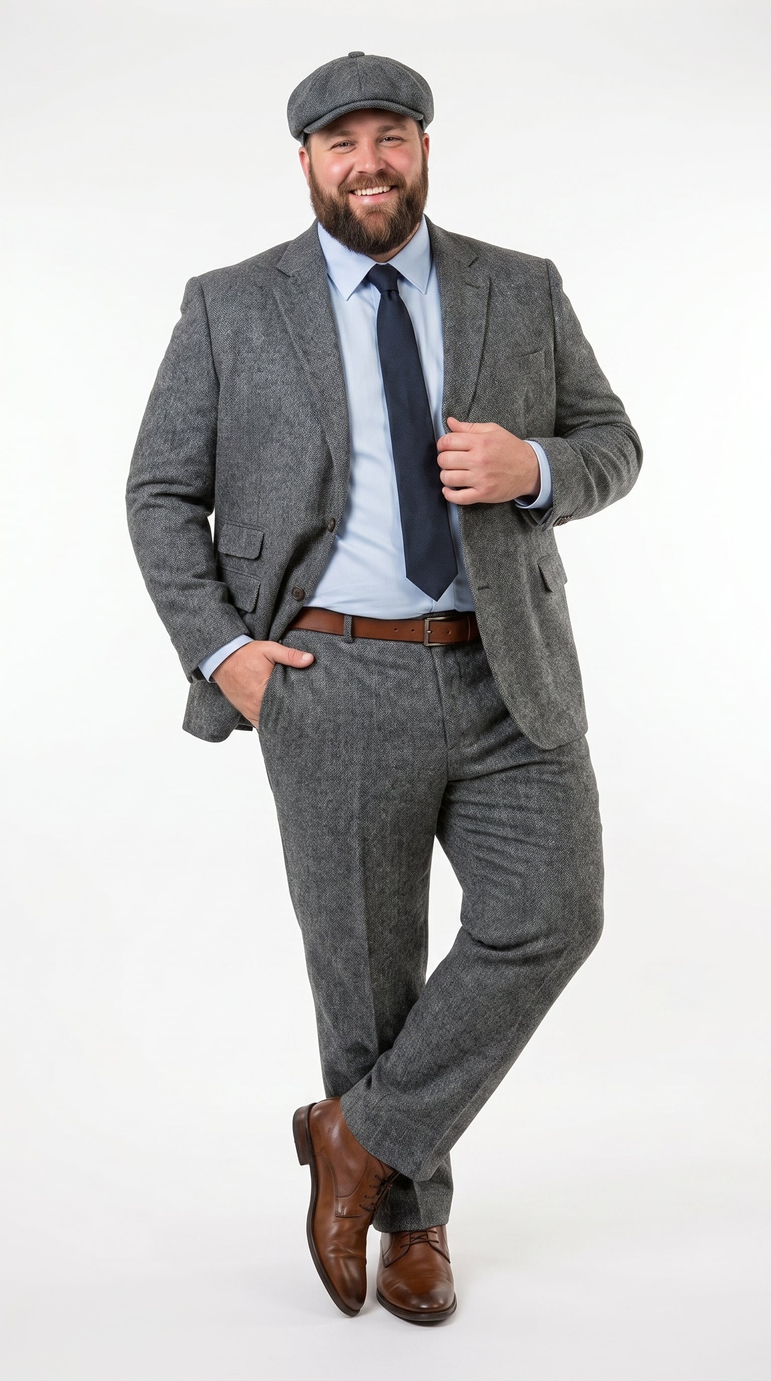 Men’s Gray Great Gatsby Suit, 1920s Inspired Vintage Wedding and Costume Suit
