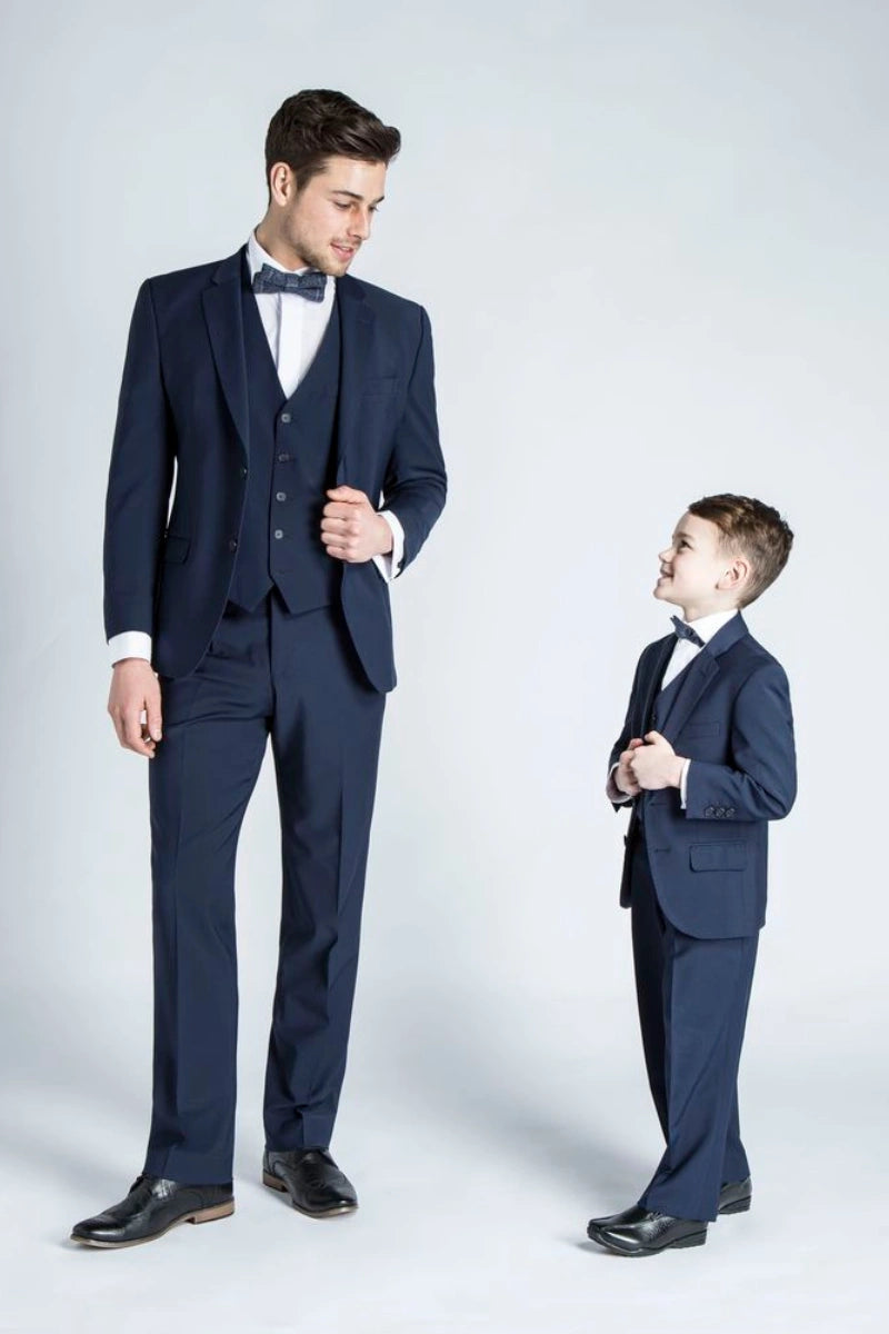 Father Son Duo Suit Stylish Navy Blue Suit Party & Events Wear Matching Suit