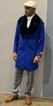 Mens Royal Blue Overcoat - AlbertoNardoniStore