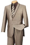 Beige Slim Fit Suit - AlbertoNardoniStore