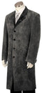 Mens Floor Length Coat Gray Coat - AlbertoNardoniStore