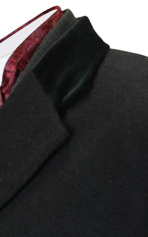 Mens Black Overcoat - Full Length Long Men's Dress Topcoat - Winter Coat in Black