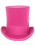 Fuchsia Dress Hat 1920s Fedora Style - Men's Tall 100% Wool Dress Top Hat in Hot Pink Fuchsia