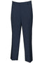 "Navy  Men's Regular Fit Wool Dress Pants - Flat Front Style"