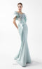 Gaby Charbachy G2024 Mint Sleeveless V-Back Couture Gown by MNM Couture