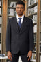 Mens Stacy Adams Suit - Stacy Adams Suit Men's Fancy Two-Button Vested Suit - Midnight Black