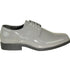 Mens Classic Plain Square Toe Shiny Patent Tuxedo Dress Shoe In Grey