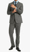 York Grey Slim Fit 3 Piece Herringbone Suit