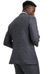 Plaid Suit - Windowpane Suit - Checkered Suit - Mens Vested  Charcoal Grey Suit