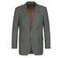 Mens Plaid Suit - Patterned Business Suit - Mens Two Button Classic Fit Two Piece Suit In Grey Windowpane Plaid