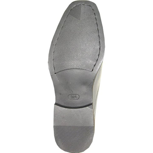 Mens Classic Plain Square Toe Shiny Patent Tuxedo Dress Shoe In Grey