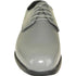 Mens Classic Plain Square Toe Shiny Patent Tuxedo Dress Shoe In Grey