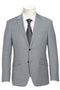 Mens Plaid Suit - Patterned Business Suit - Mens Slim Fit Two Button Hack Pocket Suit In Light Grey Windowpane Plaid