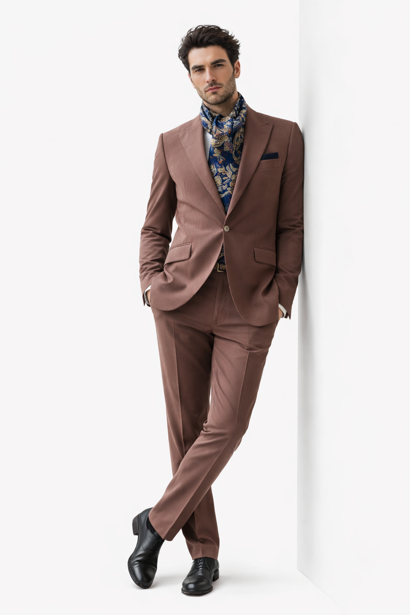 Mauve Men’s Suit – Premium Tailored Fit Formal & Wedding Wear for Men
