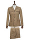 Mens Giovanni Testi Beige 2-Piece Suit – Slim Fit 4-Button Blazer with Patch Pockets