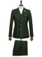Mens Giovanni Testi Slim Fit Green Suit – 2 Piece 4 Button Formal Suit with Notch Lapel