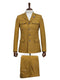 Mens Giovanni Testi Slim Fit 2 Piece Suit Mustard – 4 Button Notch Lapel & Flap Pockets