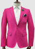 Stretch Fabric Suits - Slim Fit Suit in Color Hot Pink - Giovanni Testi Traveler 2 Button Stretch Slim Fit Suit GTRVL2N-01 Hot Pink