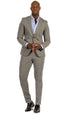 Stretch Fabric Suits - Slim Fit Suit in Color LGrey - Giovanni Testi 2 button stretch L.Grey Travel Suit GTRVL2N-01 L.GREY