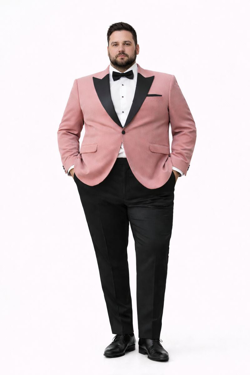 Pink Tuxedo for Men– Premium Satin Lapel Formal Suit