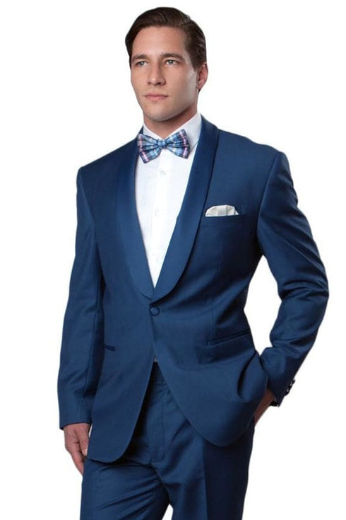 Midnight Blue Men's Slim Fit Classic Shawl Lapel Tuxedo