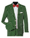 1920s Mens Vested Bold Gangster Pinstripe Suit in Green