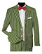 1920s Mens Vested Bold Gangster Pinstripe Suit in Lime