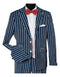 1920s Mens Vested Bold Gangster Pinstripe Suit in Navy